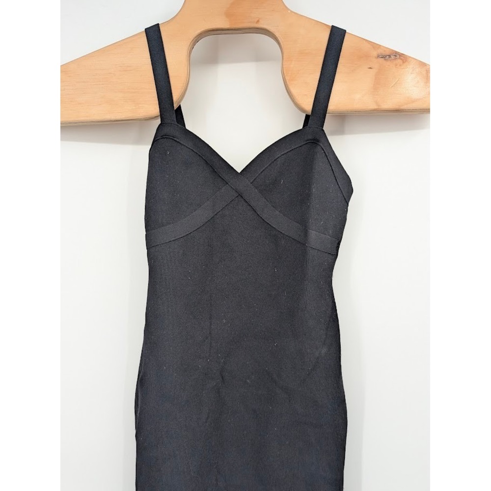 Aritzia Babaton bodycon Bandage Knit Sleeveless Stretch Dress Black Women's sz S